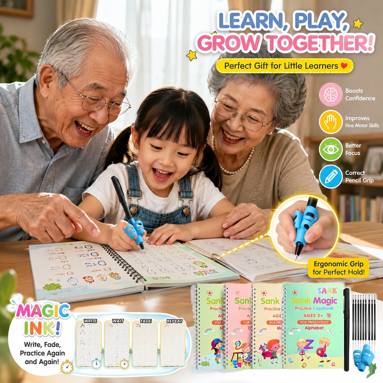 MagicBook Kids Practice Copybook Set