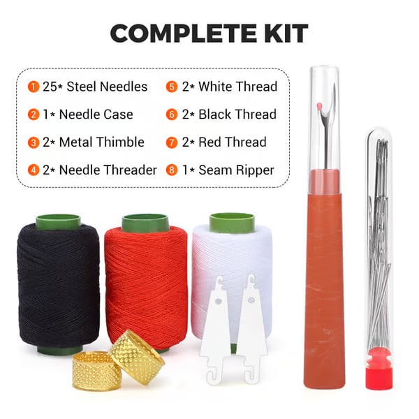 37Pcs Sewing Tool Set - 37Pcs(Includes needle and thread and kit) / Buy 1
