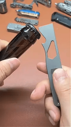 TC4 titanium EDC multitool in everyday use