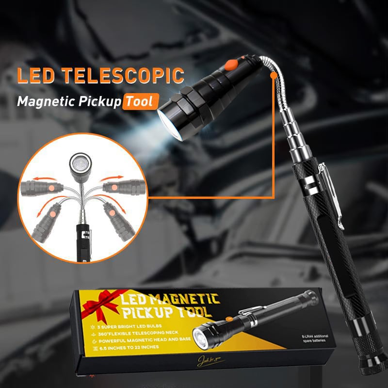 Flexible LED magnetic pickup tool
