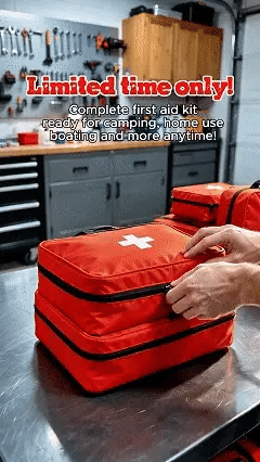 Compact waterproof emergency first aid kit readiness demonstration Compact waterproof emergency first aid kit readiness demonstration