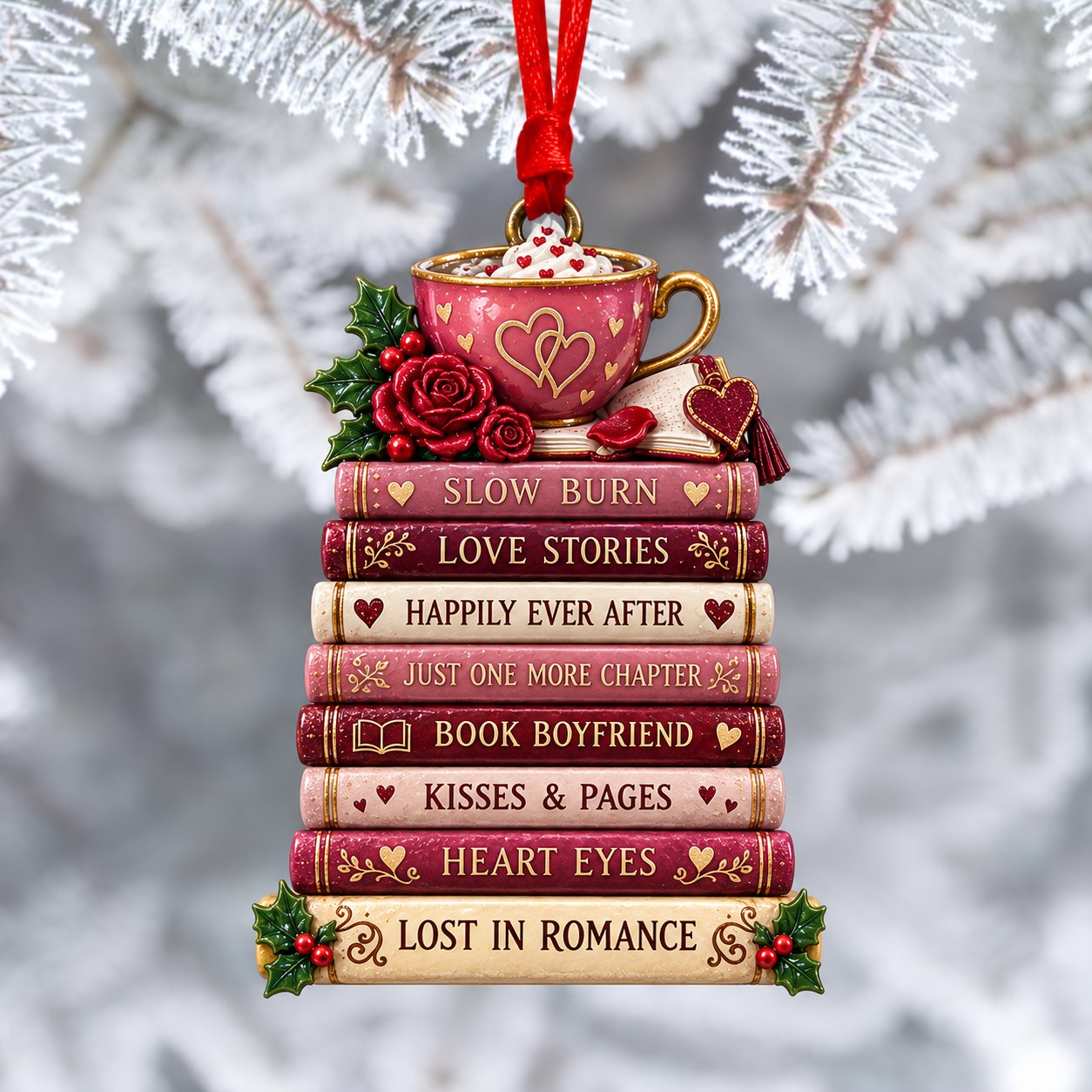 Romance Reader Christmas Ornament