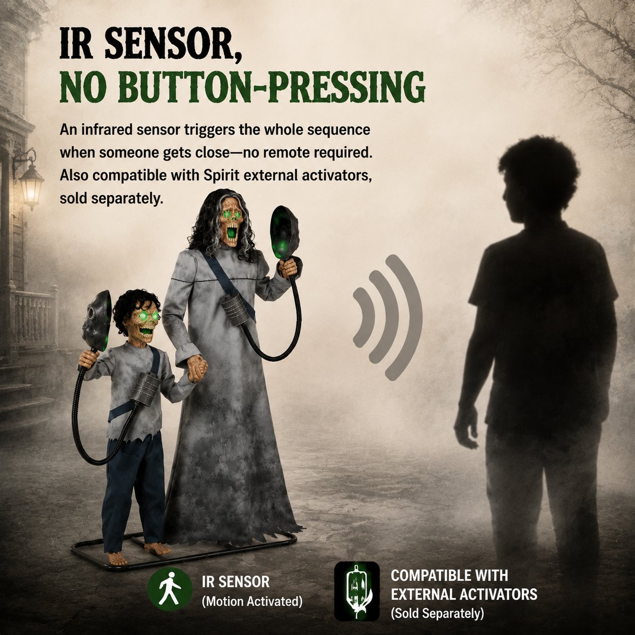 💀 Doomsday Duo Animatronic — The Power Plant Horror Story Your Neighbors Won't Forget 😱 Ideal for Yard & Porch Haunts