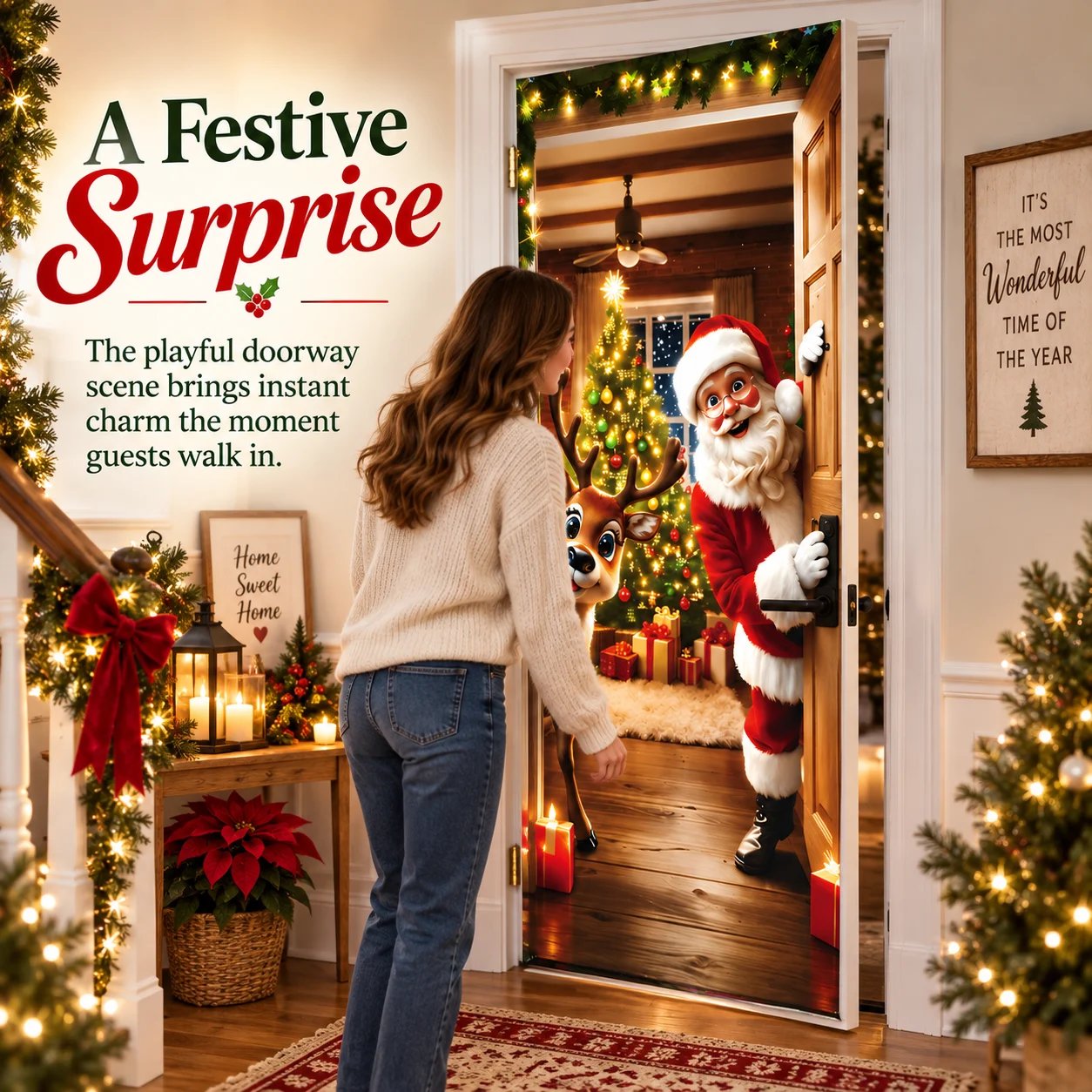 Santa Christmas doorway