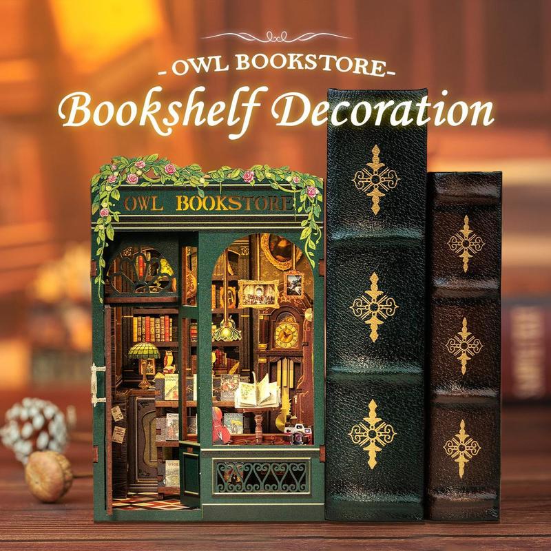 🔥LAST DAY 49% OFF - 🕰️DIY OWL Bookstore With LED Lights Decoration