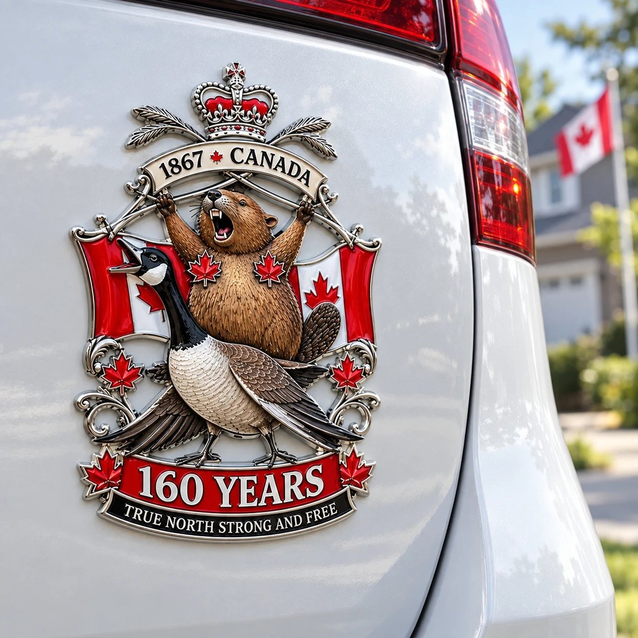 Canada 160th Anniversary emblem design details