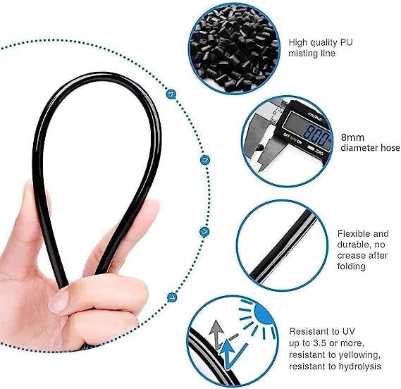 Flexible 360 degree misting nozzle