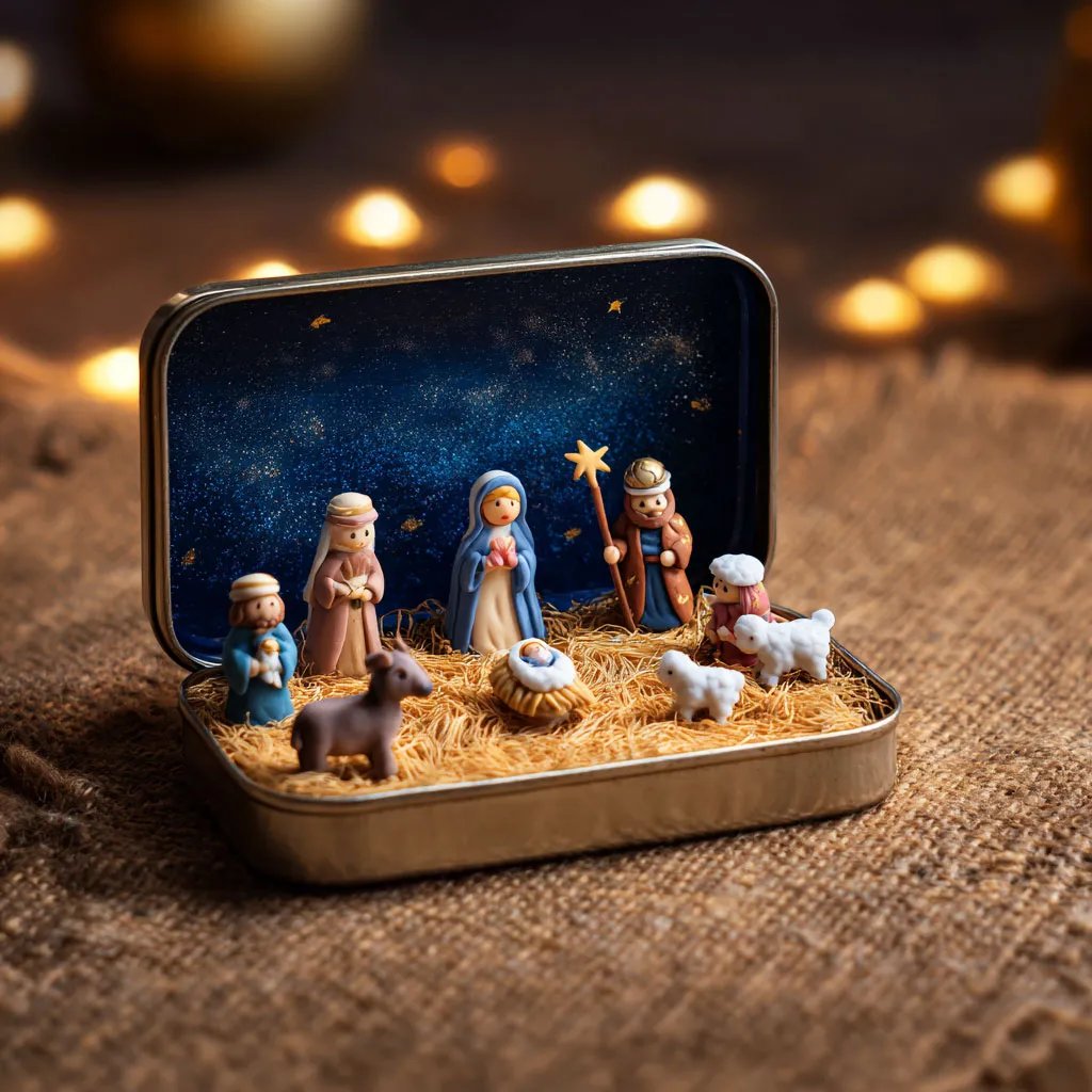 🔥Last Day 49% Off🎁Mini Christmas Nativity Set in a Tin Box--🎉Buy 2 Free Shipping