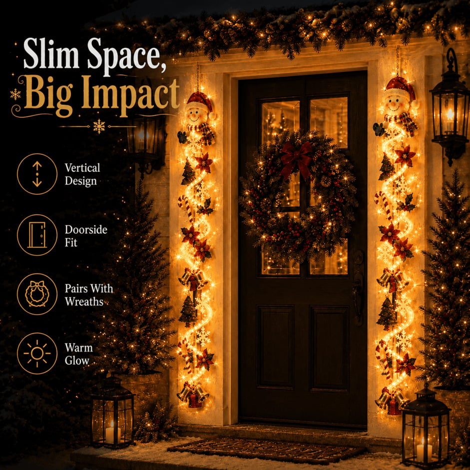 Space-saving vertical Christmas decoration