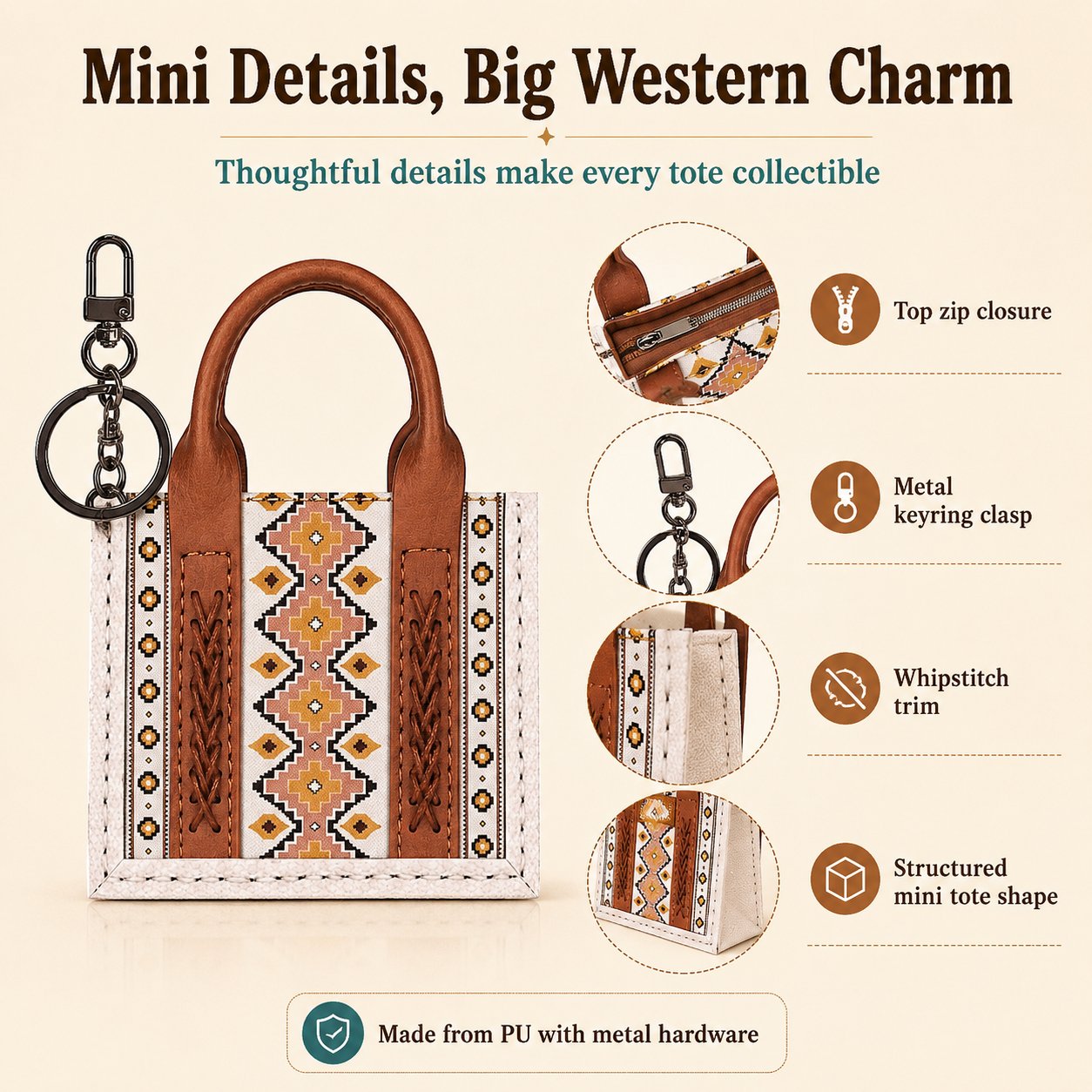Six collectible Southwestern mini tote styles and rare mystery design