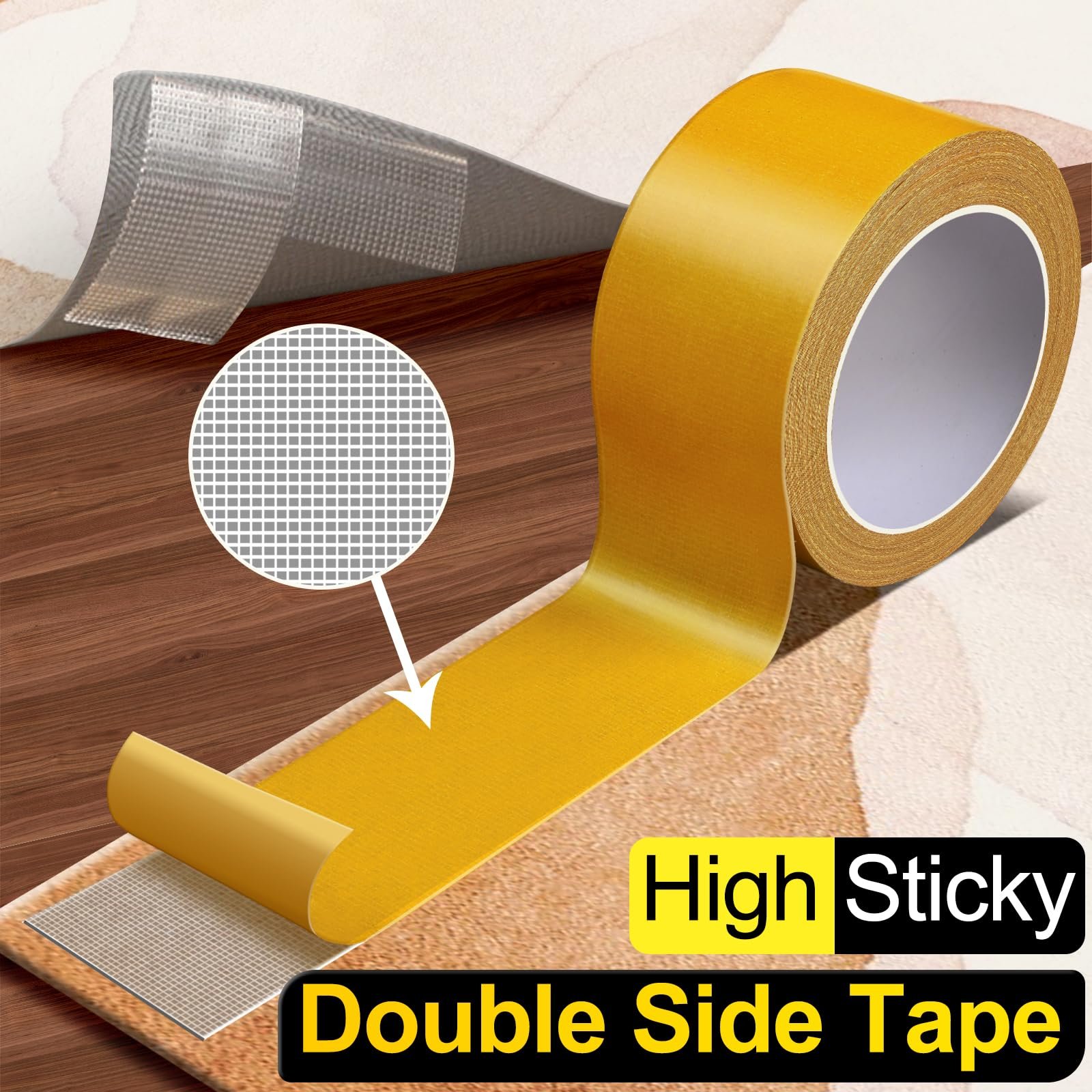 High Sticky Double Sided Tape for Secure Rug and Carpet Installation High Sticky Double Sided Tape for Secure Rug and Carpet Installation