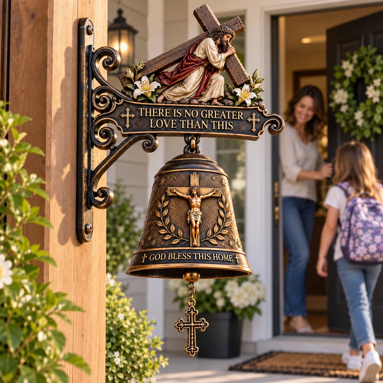 Christian hanging bell detail